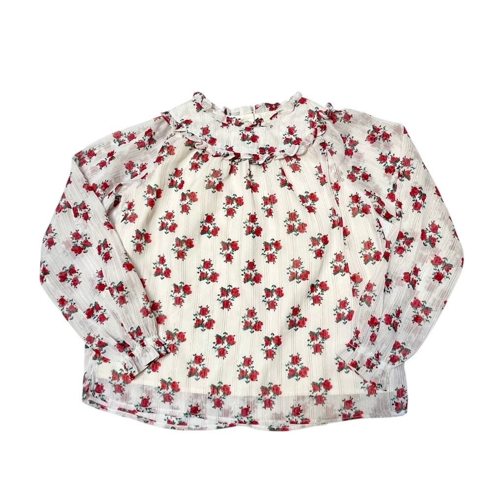 Janie and Jack Rose Chiffon Top Size 7